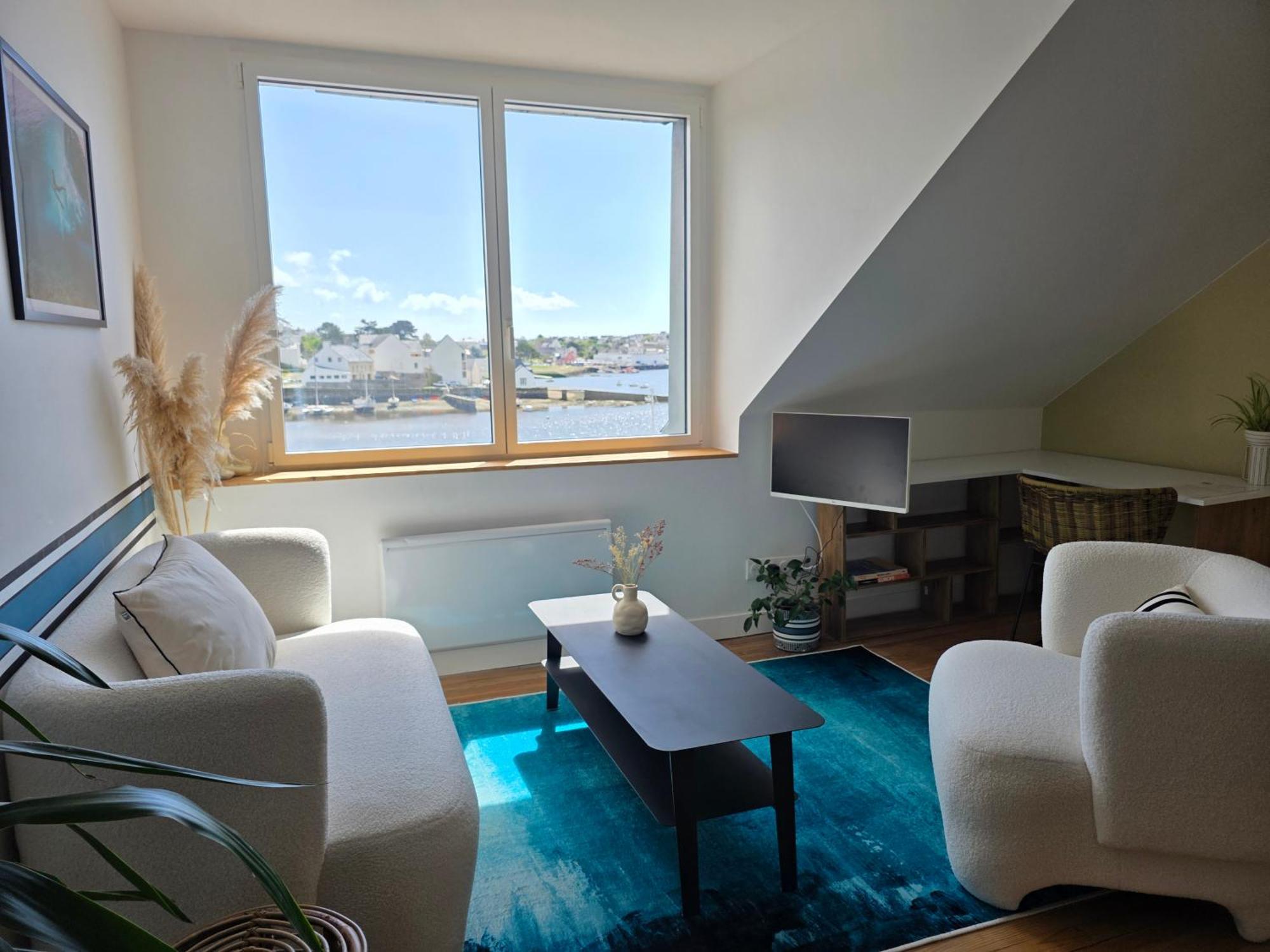 Anatoline Audierne Appart'Hotel Vue Mer - Sea & Harbor Stay Oda fotoğraf